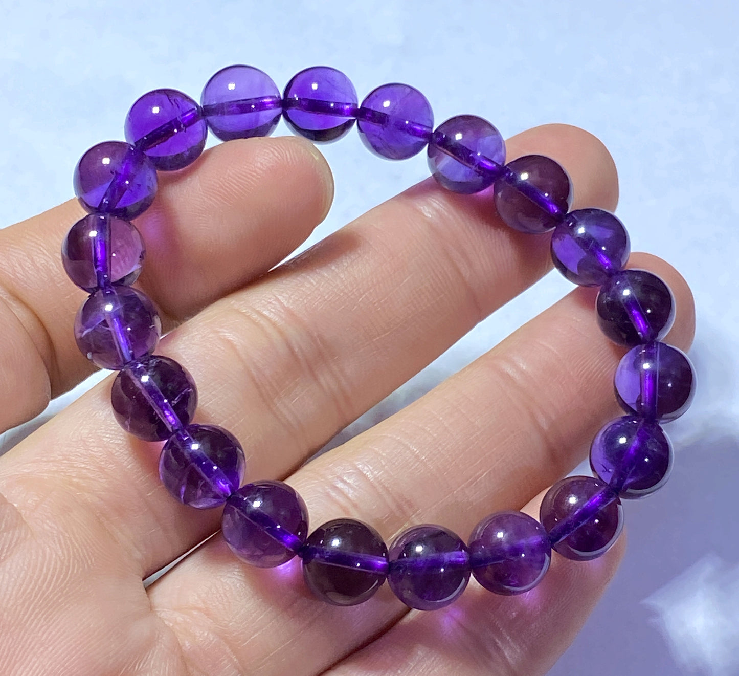 AAAA Natural Authentic Brazil Amethyst Bracelet, Crystal Bracelet,Gem Bracelet, Handmade Jewelry Bracelet ET554