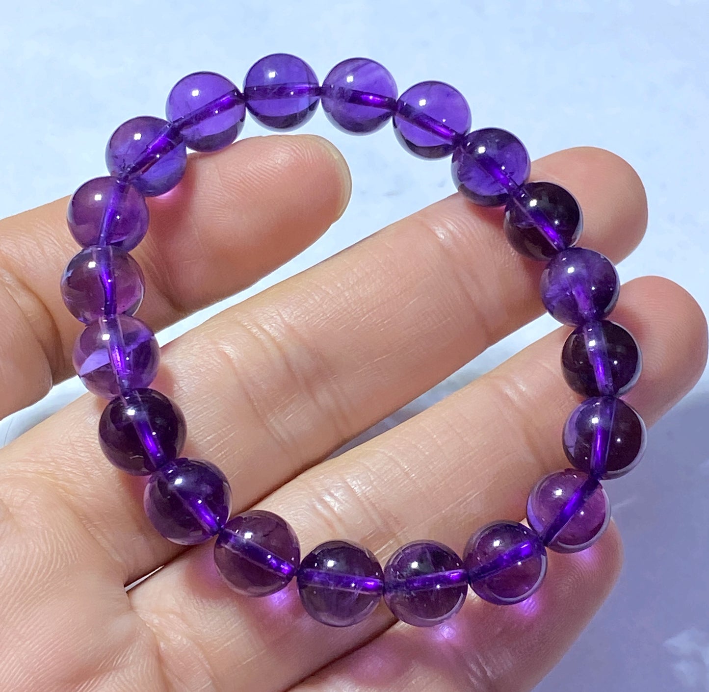 AAAA Natural Authentic Brazil Amethyst Bracelet, Crystal Bracelet,Gem Bracelet, Handmade Jewelry Bracelet ET554