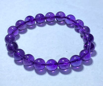 AAAA Natural Authentic Brazil Amethyst Bracelet, Crystal Bracelet,Gem Bracelet, Handmade Jewelry Bracelet ET554