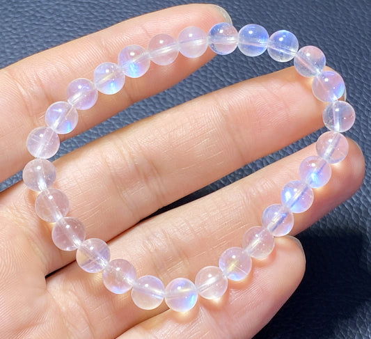 AAAA+ Moonstone Bracelet Collectible Quality Moonstone Bracelet,7mm Bracelet,Girls Bracelet,Anniversary Gifts,Gems Bracelet ET812