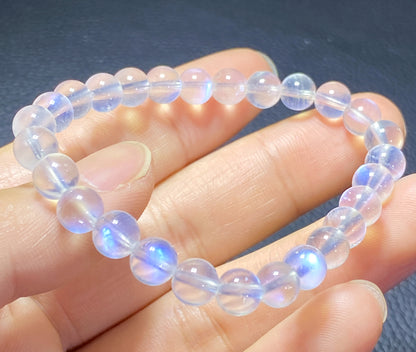 AAAA+ Moonstone Bracelet Collectible Quality Moonstone Bracelet,7mm Bracelet,Girls Bracelet,Anniversary Gifts,Gems Bracelet ET812