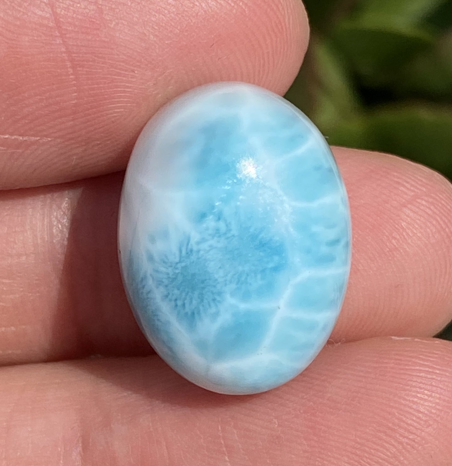 Natural Authentic Dominican Larimar Pendant,Larimar Stone,Larimar Jewelry,Larimar Necklace for Women,Oval Shaped Larimar,ET032