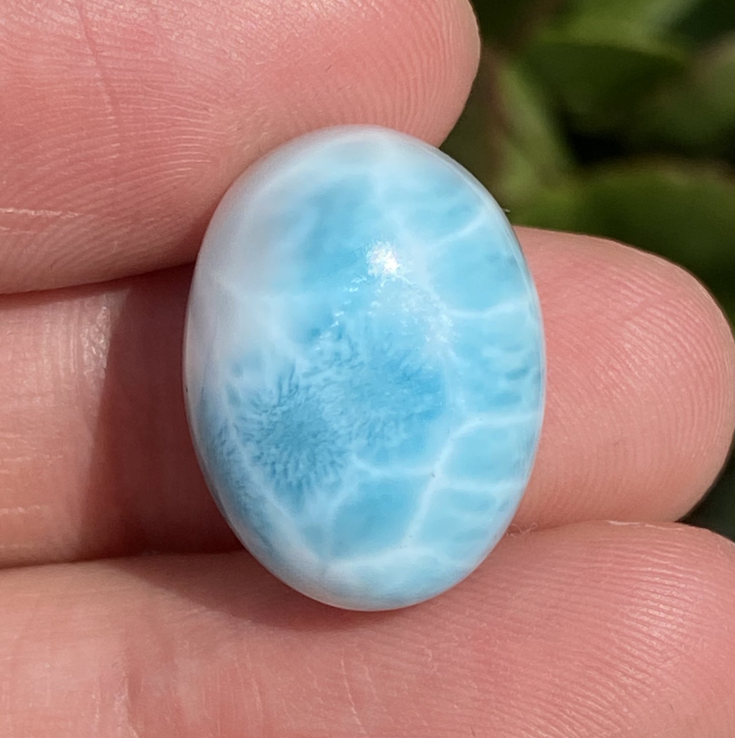 Natural Authentic Dominican Larimar Pendant,Larimar Stone,Larimar Jewelry,Larimar Necklace for Women,Oval Shaped Larimar,ET032