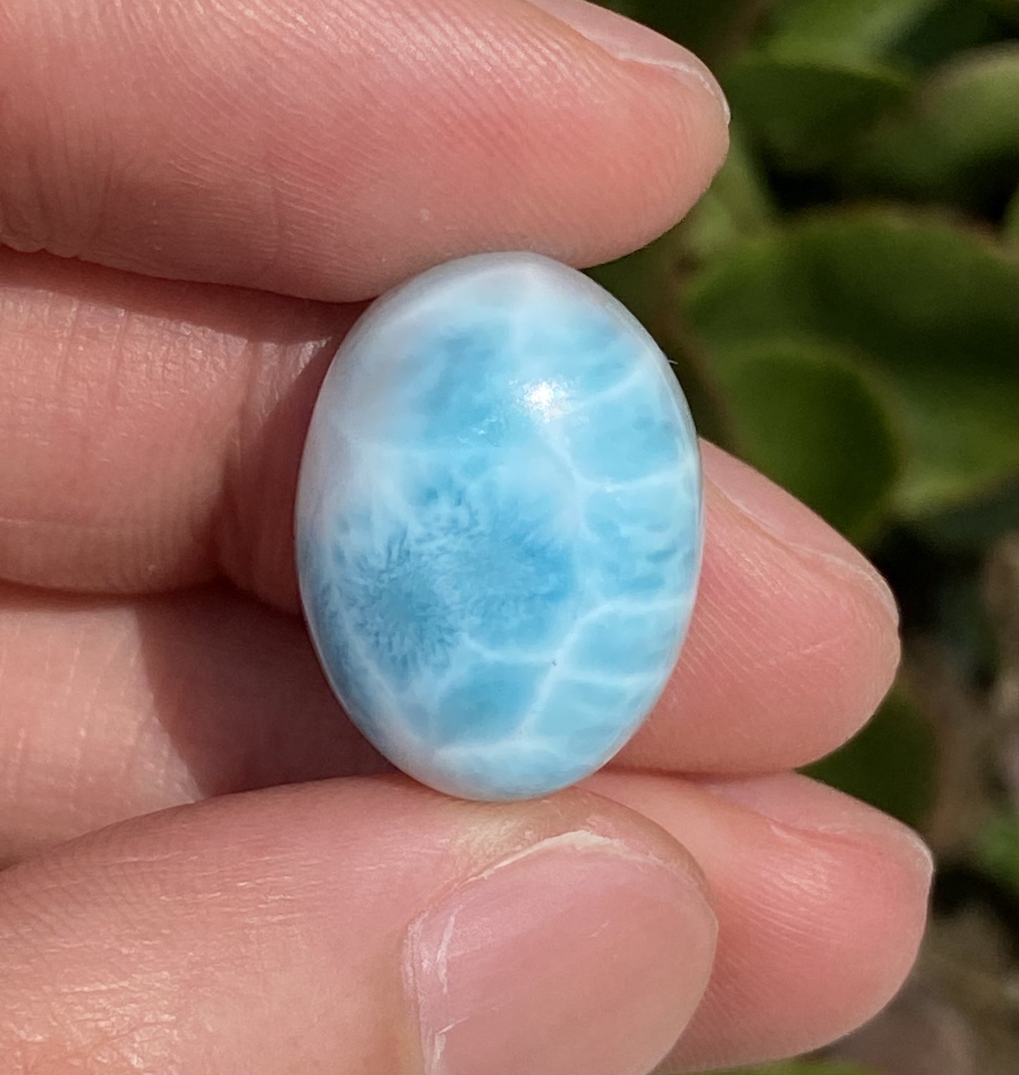 Natural Authentic Dominican Larimar Pendant,Larimar Stone,Larimar Jewelry,Larimar Necklace for Women,Oval Shaped Larimar,ET032