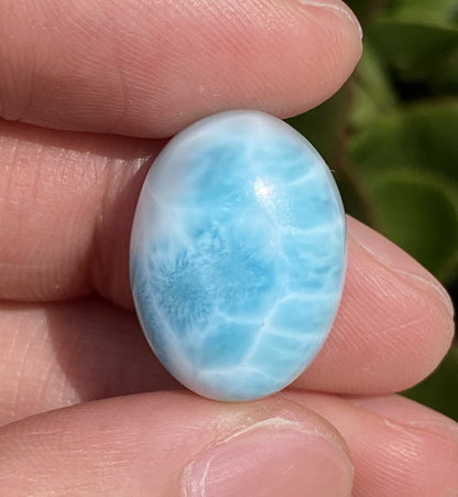 Natural Authentic Dominican Larimar Pendant,Larimar Stone,Larimar Jewelry,Larimar Necklace for Women,Oval Shaped Larimar,ET032