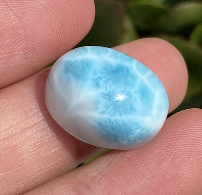 Natural Authentic Dominican Larimar Pendant,Larimar Stone,Larimar Jewelry,Larimar Necklace for Women,Oval Shaped Larimar,ET032