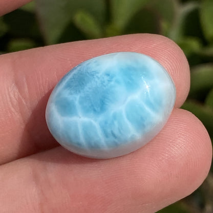 Natural Authentic Dominican Larimar Pendant,Larimar Stone,Larimar Jewelry,Larimar Necklace for Women,Oval Shaped Larimar,ET032