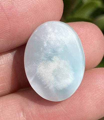 Natural Authentic Dominican Larimar Pendant,Larimar Stone,Larimar Jewelry,Larimar Necklace for Women,Oval Shaped Larimar,ET032