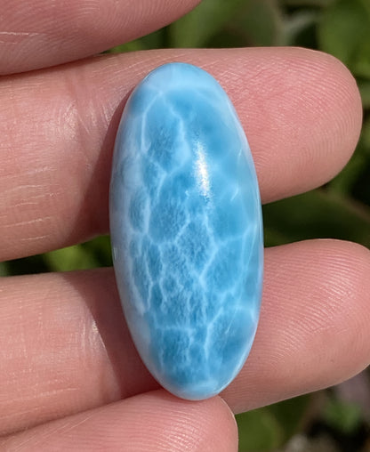 Natural Authentic Dominican Larimar Pendant,Larimar Stone,Larimar Jewelry,Oval Shaped Larimar Pendant,Necklace for Women,Pendant Necklace,ET045