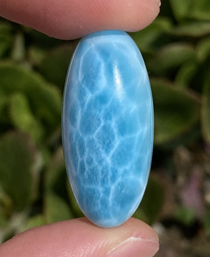 Natural Authentic Dominican Larimar Pendant,Larimar Stone,Larimar Jewelry,Oval Shaped Larimar Pendant,Necklace for Women,Pendant Necklace,ET045