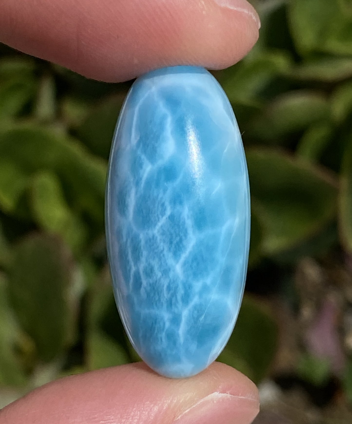 Natural Authentic Dominican Larimar Pendant,Larimar Stone,Larimar Jewelry,Oval Shaped Larimar Pendant,Necklace for Women,Pendant Necklace,ET045