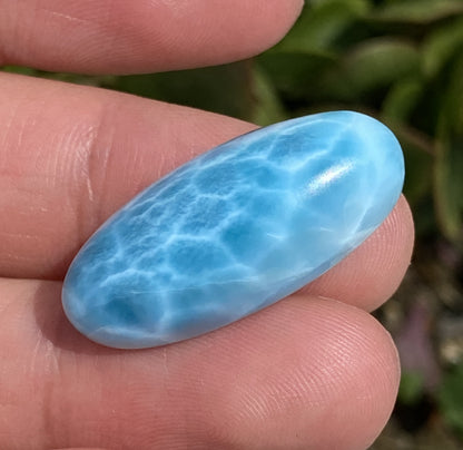 Natural Authentic Dominican Larimar Pendant,Larimar Stone,Larimar Jewelry,Oval Shaped Larimar Pendant,Necklace for Women,Pendant Necklace,ET045