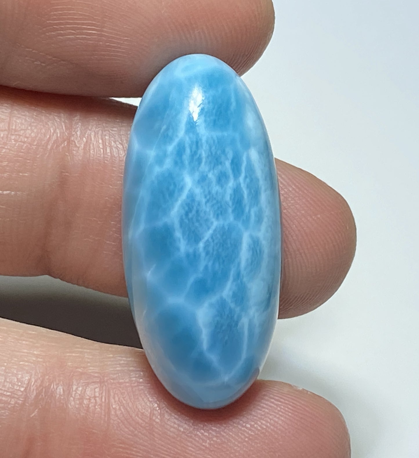 Natural Authentic Dominican Larimar Pendant,Larimar Stone,Larimar Jewelry,Oval Shaped Larimar Pendant,Necklace for Women,Pendant Necklace,ET045