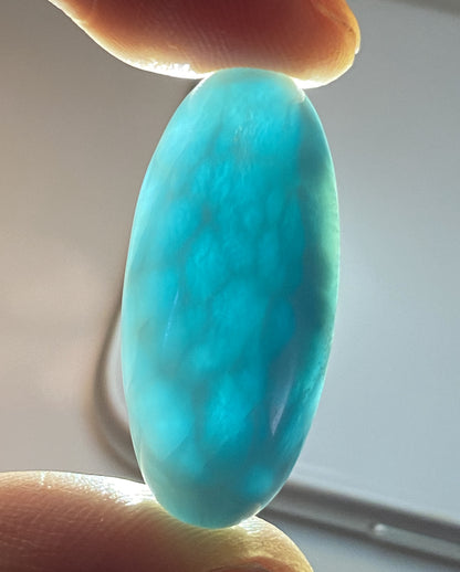 Natural Authentic Dominican Larimar Pendant,Larimar Stone,Larimar Jewelry,Oval Shaped Larimar Pendant,Necklace for Women,Pendant Necklace,ET045