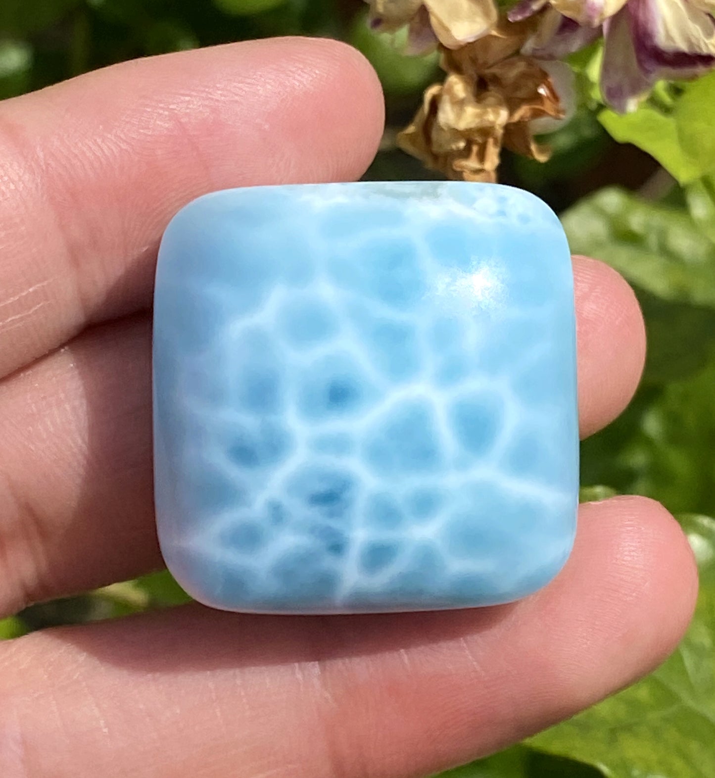 Natural Authentic Dominican Larimar Pendant,Larimar Stone,Larimar Jewelry,Larimar Necklace for Women,Pendant Necklace,ET0074