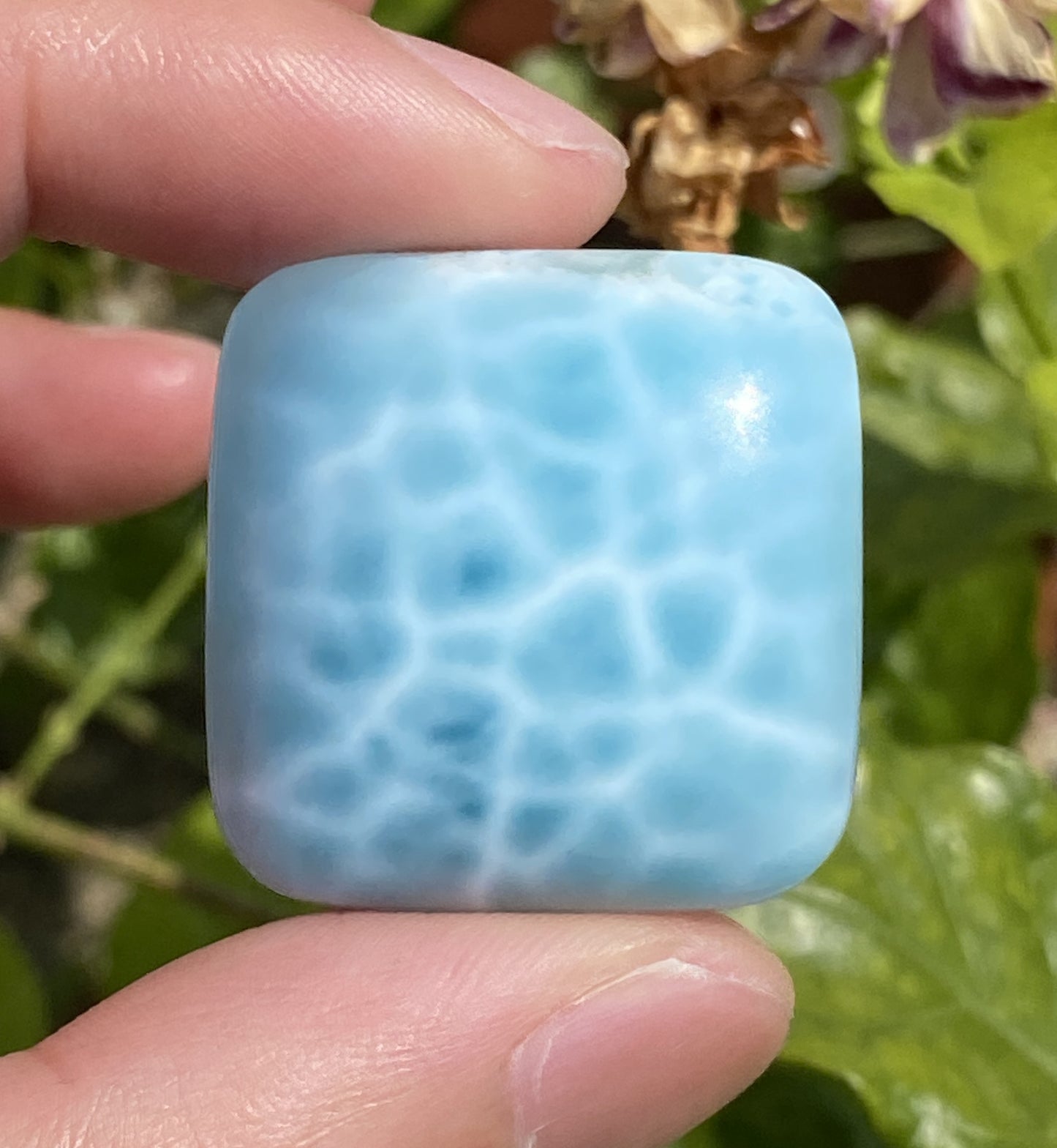 Natural Authentic Dominican Larimar Pendant,Larimar Stone,Larimar Jewelry,Larimar Necklace for Women,Pendant Necklace,ET0074