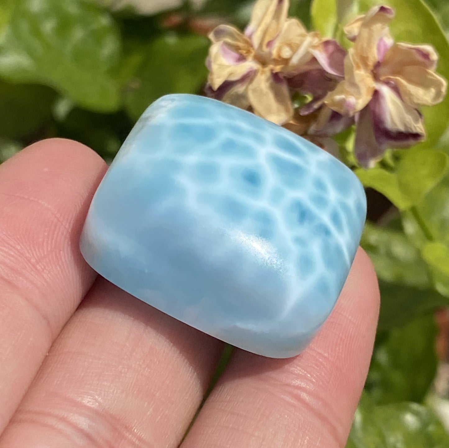 Natural Authentic Dominican Larimar Pendant,Larimar Stone,Larimar Jewelry,Larimar Necklace for Women,Pendant Necklace,ET0074