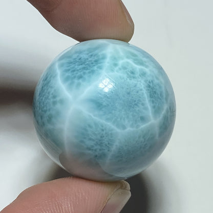 Natural Authentic Dominican Larimar Bead,Larimar Stone,Larimar Jewelry,Larimar Bead,Larimar Ball,Gift For Women,ET039