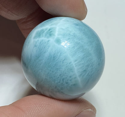 Natural Authentic Dominican Larimar Bead,Larimar Stone,Larimar Jewelry,Larimar Bead,Larimar Ball,Gift For Women,ET039