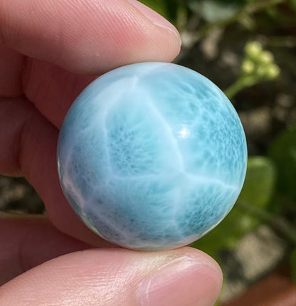 Natural Authentic Dominican Larimar Bead,Larimar Stone,Larimar Jewelry,Larimar Bead,Larimar Ball,Gift For Women,ET039