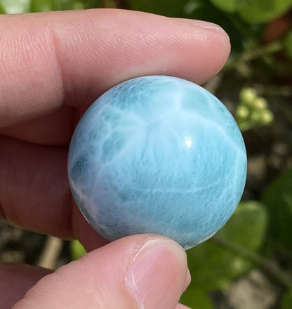 Natural Authentic Dominican Larimar Bead,Larimar Stone,Larimar Jewelry,Larimar Bead,Larimar Ball,Gift For Women,ET039