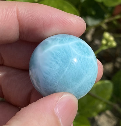 Natural Authentic Dominican Larimar Bead,Larimar Stone,Larimar Jewelry,Larimar Bead,Larimar Ball,Gift For Women,ET039