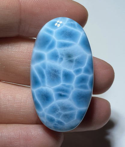 Natural Authentic Dominican Larimar Pendant,Oval Larimar Stone,Larimar Jewelry,Larimar Necklace,Pendant Necklace,ET096