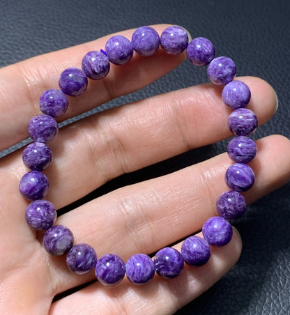 AAAA Natural Authentic Charoite Bracelet, Ultra -Powerful Bracelet,Crystal Bracelet,Gems Bracelet,8mm Bracelet ET171