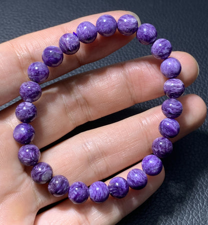 AAAA Natural Authentic Charoite Bracelet, Ultra -Powerful Bracelet,Crystal Bracelet,Gems Bracelet,8mm Bracelet ET171