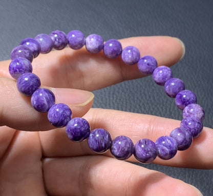 AAAA Natural Authentic Charoite Bracelet, Ultra -Powerful Bracelet,Crystal Bracelet,Gems Bracelet,8mm Bracelet ET171