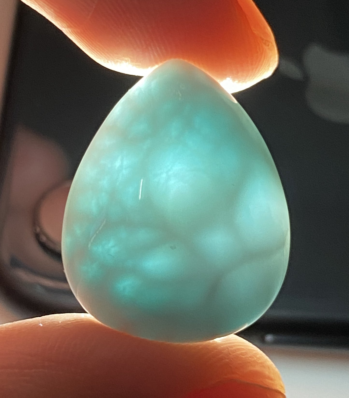 AA++ Natural Authentic Dominican Larimar Pendant,Larimar Necklace,Crystal Pendant,Gems Pendant ET059