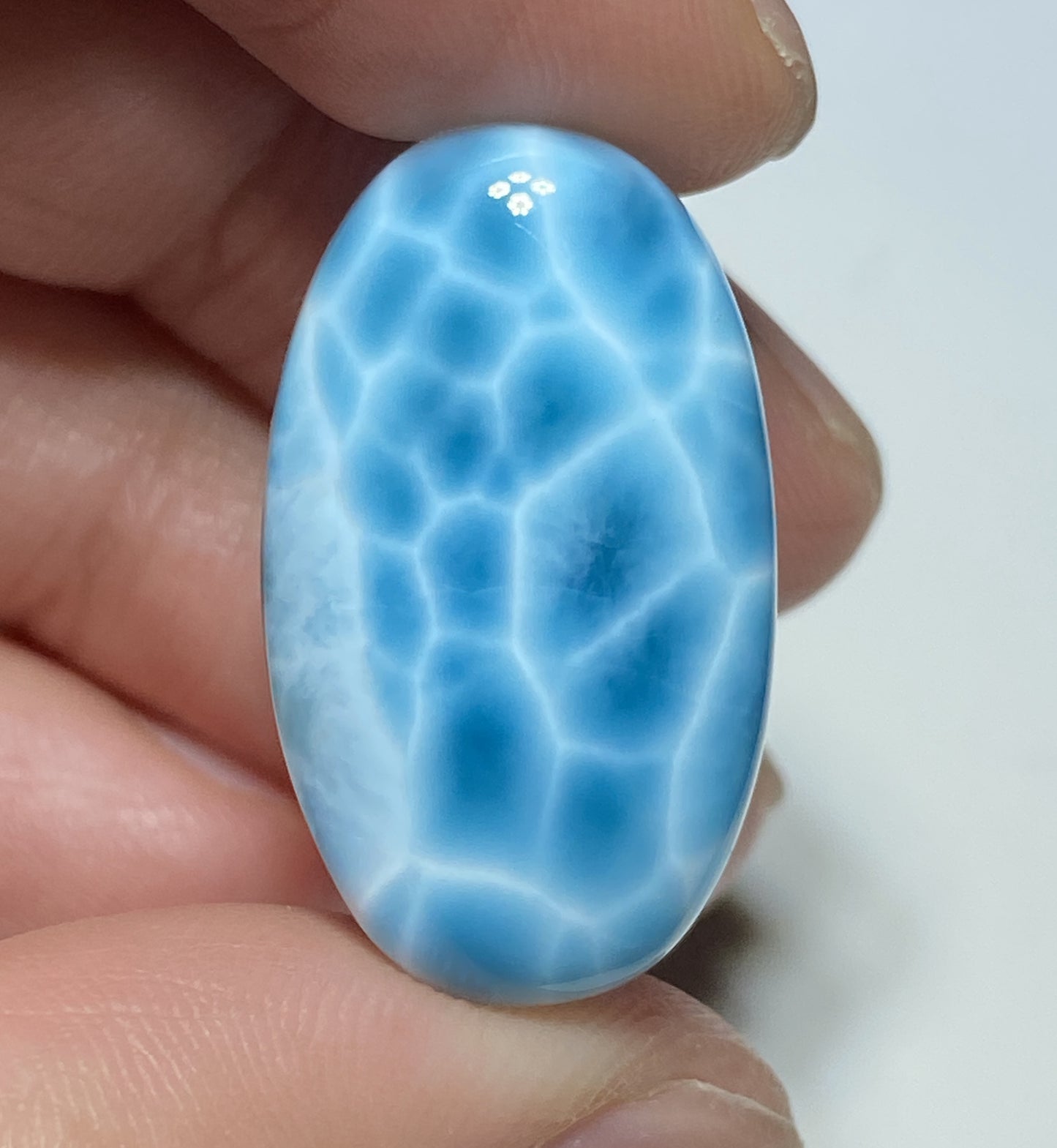 Larimar,AAAA+ Natural Authentic Dominican Larimar Pendant,Gems Jewelry,Crystal Jewelry,Larimar Jewelry ET213