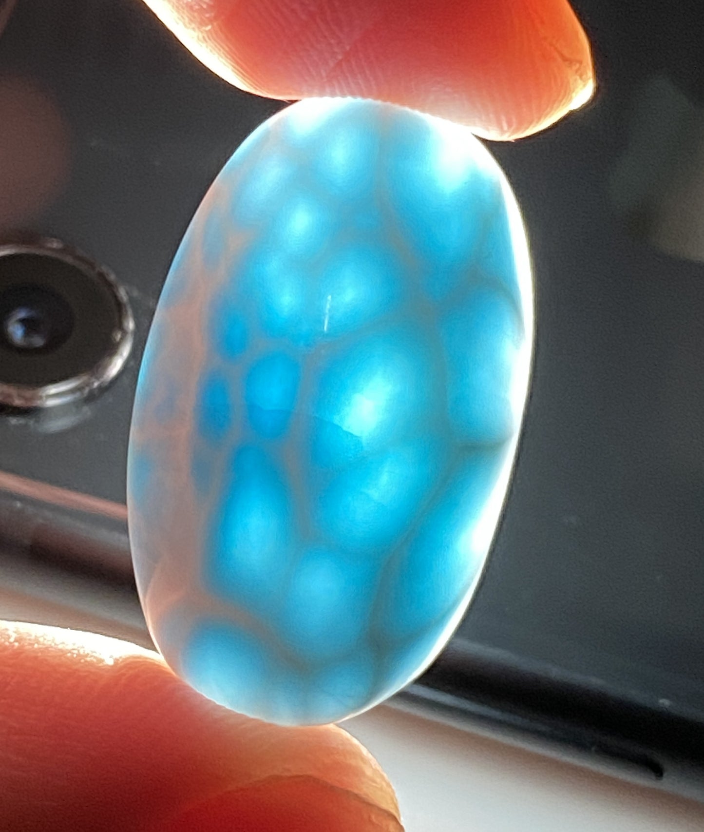 Larimar,AAAA+ Natural Authentic Dominican Larimar Pendant,Gems Jewelry,Crystal Jewelry,Larimar Jewelry ET213