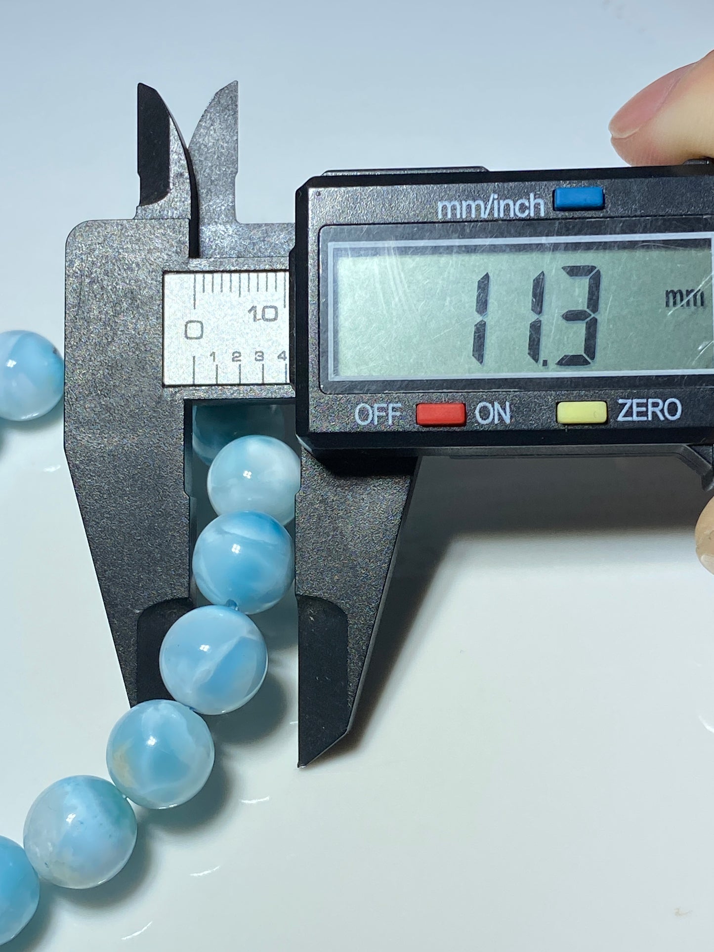 Larimar,AAA Natural Authentic Dominican Larimar Bracelect,Gems Bracelect,Crystal Bracelet,11.3mm Bracelect ET237