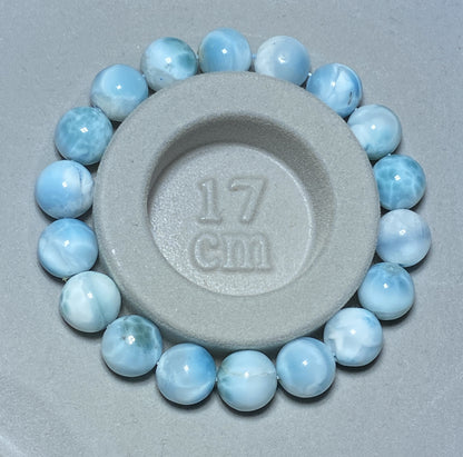 Larimar,AAA Natural Authentic Dominican Larimar Bracelect,Gems Bracelect,Crystal Bracelet,11.3mm Bracelect ET237