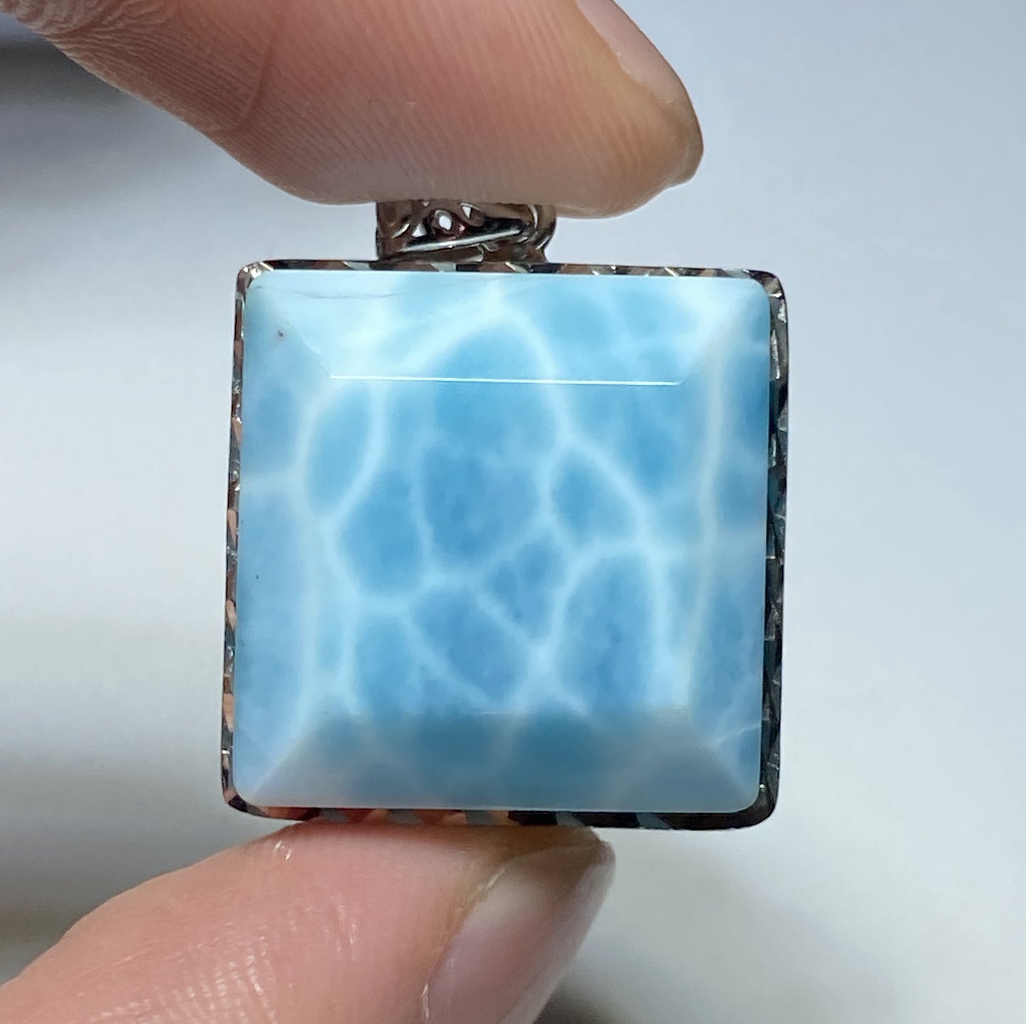 AAA Natural Authentic Dominican Larimar Pendant,Larimar Necklace,Crystal Pendant,Gems Pendant ET232
