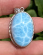 AAA+ Natural Authentic Dominican Larimar Pendant,Larimar Necklace,Crystal Pendant,Gems Pendant ET195