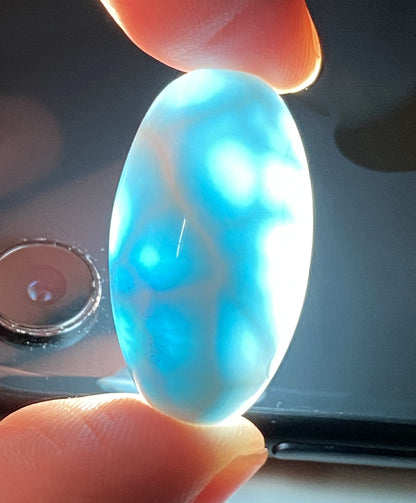 AAAA+ Natural Authentic Dominican Larimar Pendant,Larimar Necklace,Crystal Pendant,Gems Pendant ET309