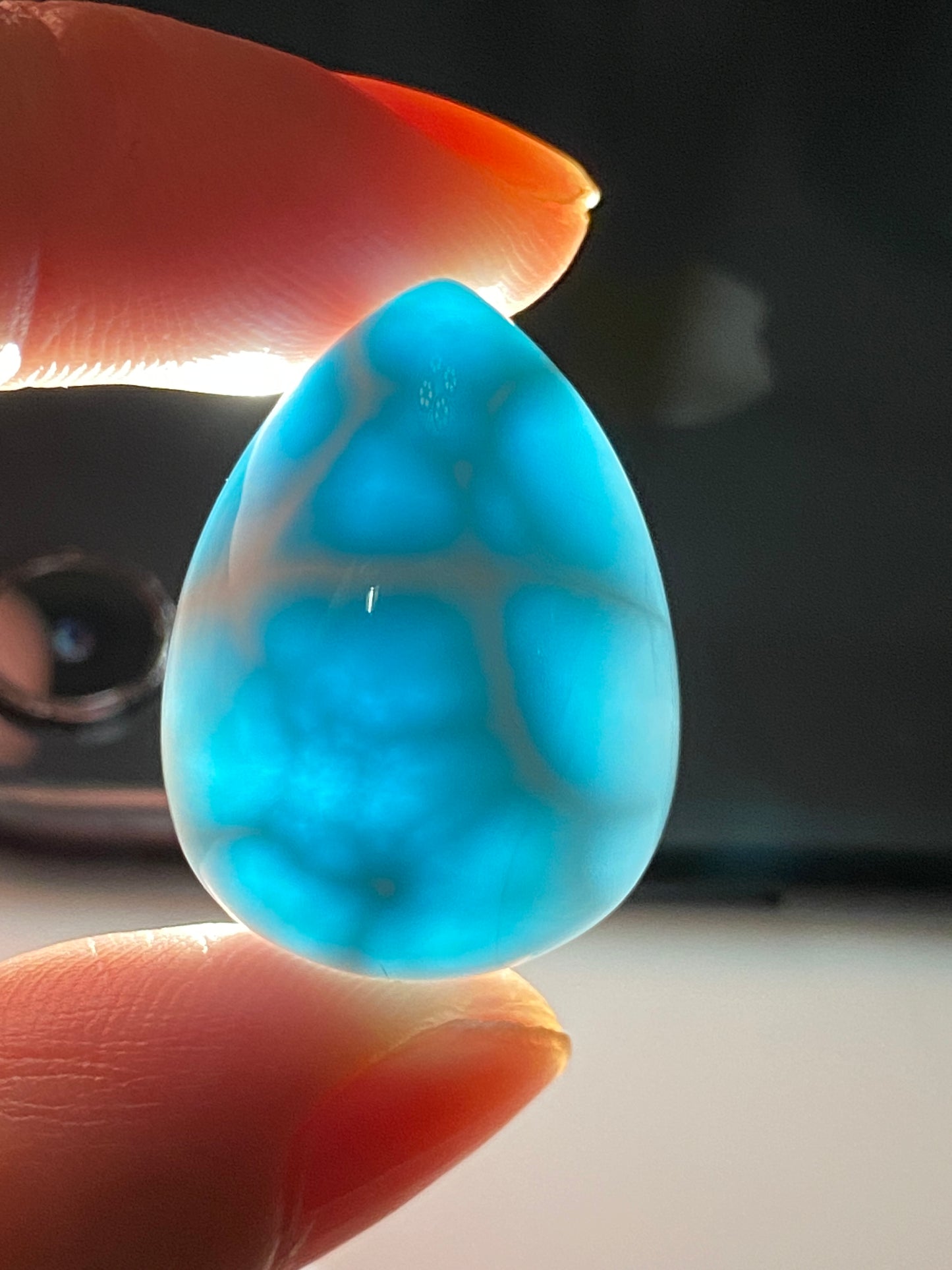 AAAA+ Natural Authentic Dominican Larimar Pendant,Gems Jewelry,Gems Pendant,Crystal Pendant,ET318