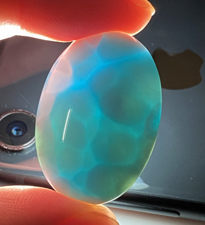 AAA+ Natural Authentic Dominican Larimar Pendant,Larimar Necklace,Crystal Pendant,Gems Pendant ET167