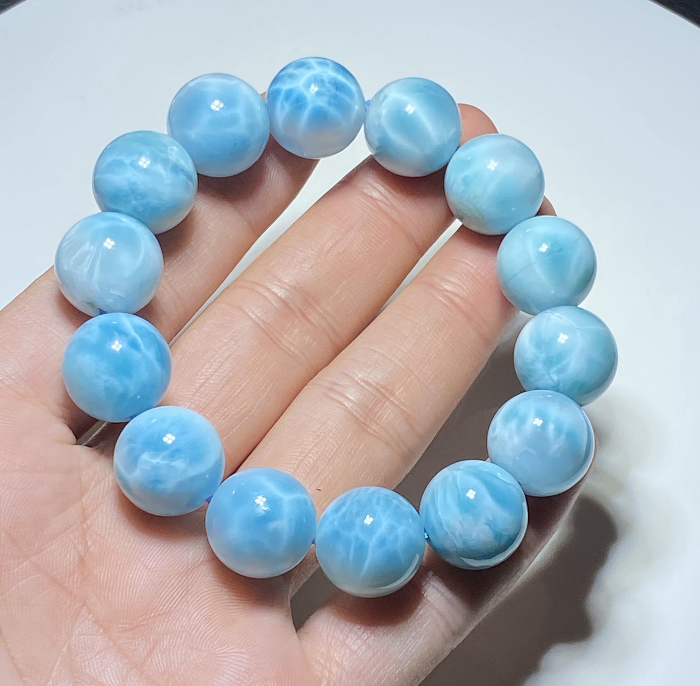 AAA Natural Authentic Dominican Larimar Bracelet,Larimar,Crystal Bracelet,Gems Bracelet ET308