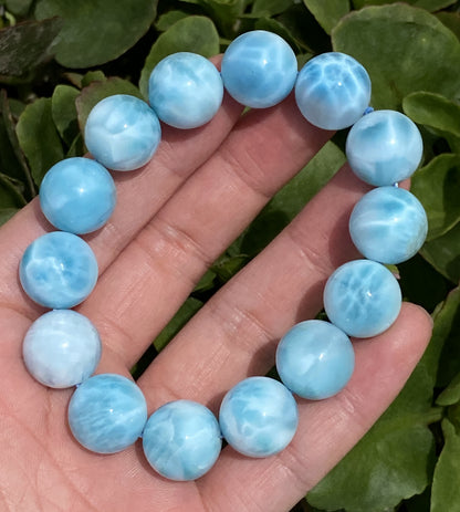 AAA Natural Authentic Dominican Larimar Bracelet,Larimar,Crystal Bracelet,Gems Bracelet ET308