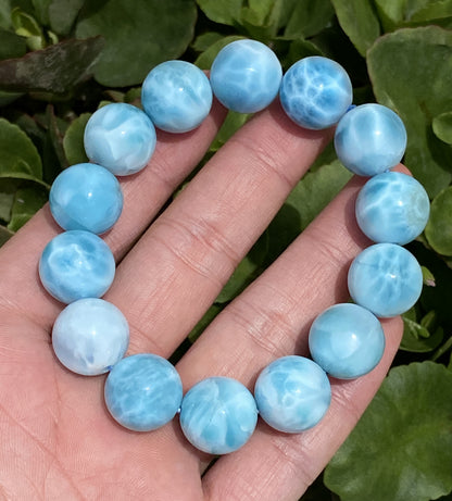 AAA Natural Authentic Dominican Larimar Bracelet,Larimar,Crystal Bracelet,Gems Bracelet ET308