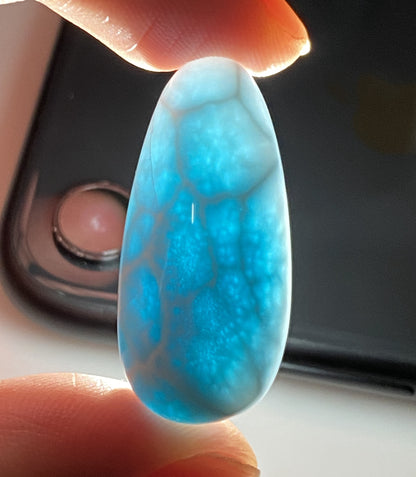 AAA+ Natural Authentic Dominican Larimar Pendant,Gems Jewelry,Gems Pendant,Crystal Pendant,ET314