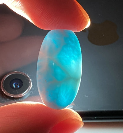 AAAA Natural Authentic Dominican Larimar Pendant,Gems Jewelry,Gems Pendant,Crystal Pendant,ET321