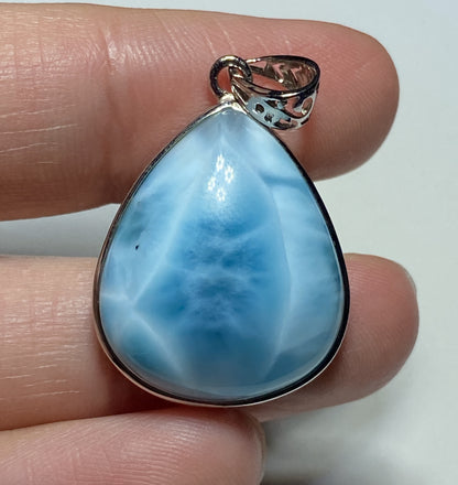 AAAA Natural Authentic Dominican Larimar Pendant,Gems Jewelry,Gems Pendant,Crystal Pendant,ET325