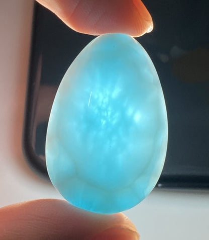 AAAA Natural Authentic Dominican Larimar Pendant,Gems Jewelry,Gems Pendant,Crystal Pendant,ET330