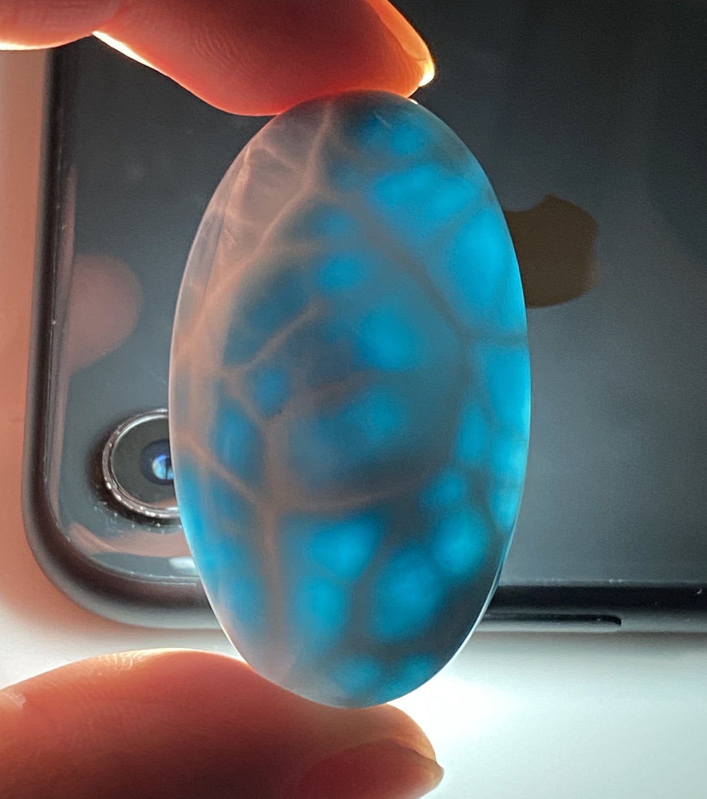 AAAAA+ Natural Authentic Dominican Larimar Pendant,Gems Jewelry,Gems Pendant,Crystal Pendant,ET357