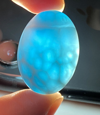 AAA++ Natural Authentic Dominican Larimar Pendant,Gems Jewelry,Gems Pendant,Crystal Pendant,ET371