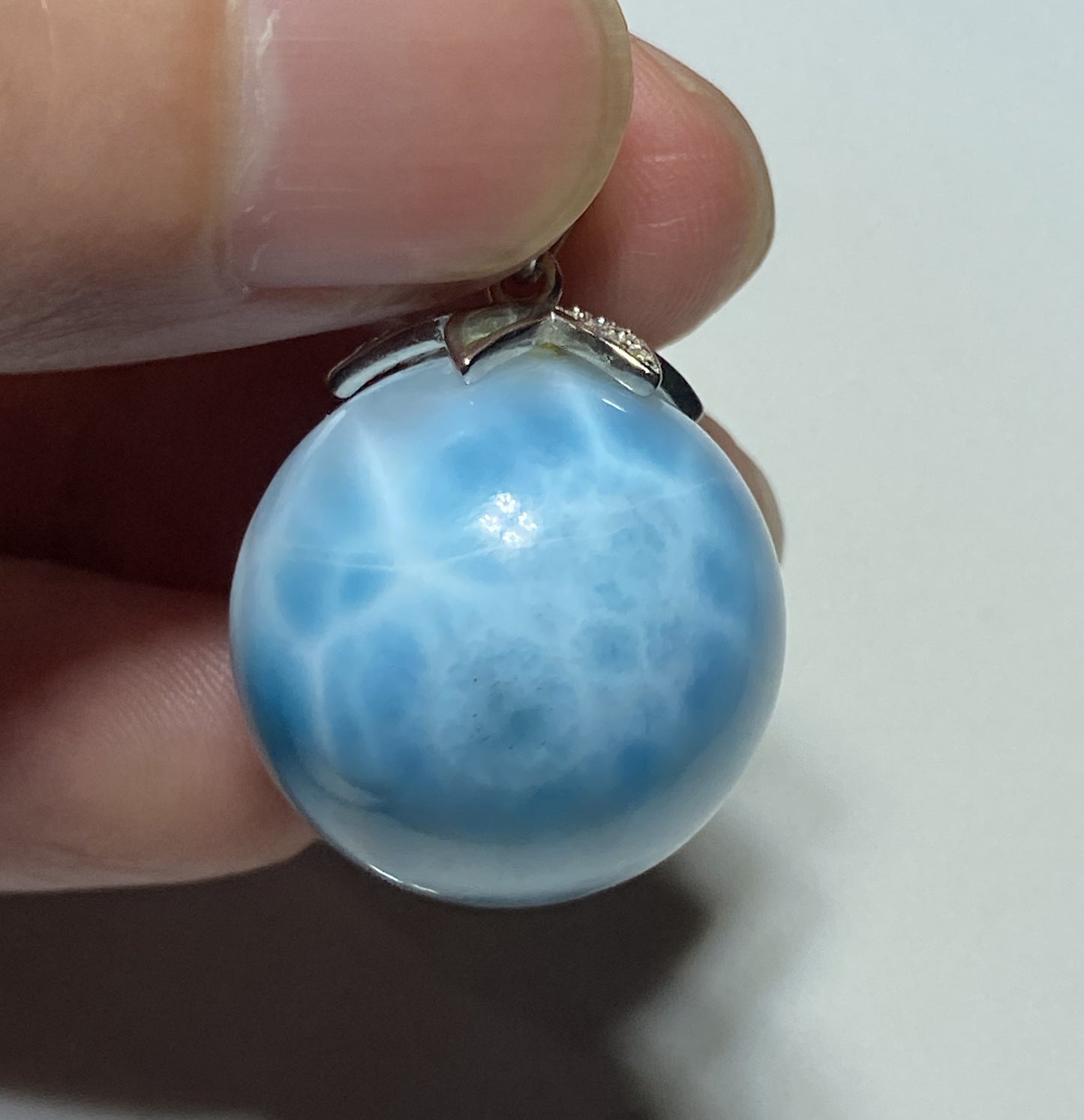 AAA+ Natural Authentic Dominican Larimar Pendant,Gems Jewelry,Gems Pendant,Crystal Pendant,ET382
